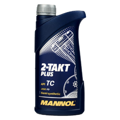 Масло для двухтактных двигателей MANNOL 2-TAKT PLUS (1 литр)